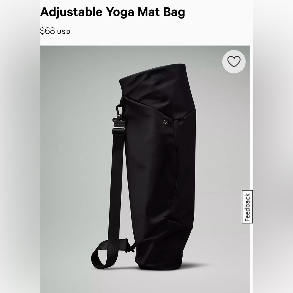 Lululemon Adjustable Yoga Mat Bag